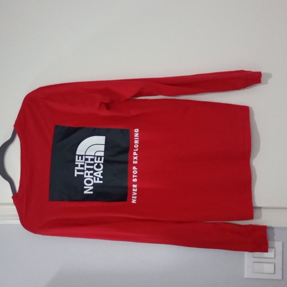 The North Face Mens Red Long Sleeve Shirt